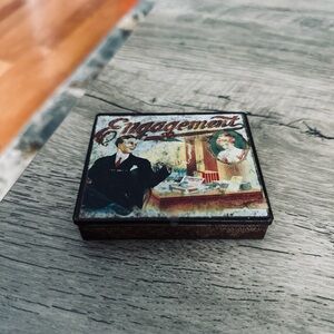Vintage Engagement Tin Box